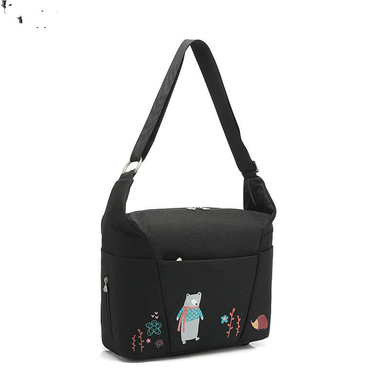 Cartoon Double Shoulder Mother And Baby Bag Set