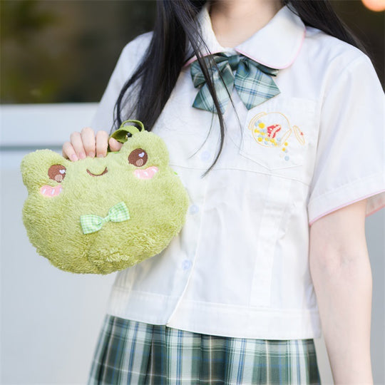 Girls Backpack Doll Frog Plush Toy Doll