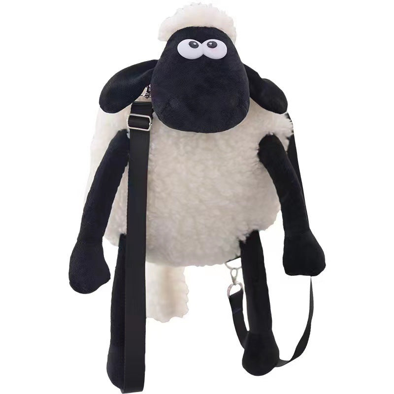 Plush Toy Cute Cartoon Mianyang Cotton Shoes Black And White Backpack