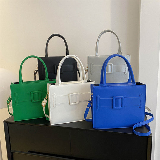 Women's Fashion Large Capacity Solid Color Shoulder Messenger Bag