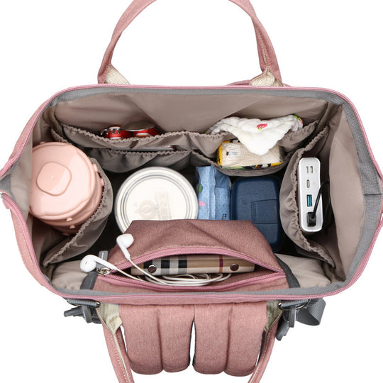 Folding Crib Bag Mummy Bag Large Capacity Nursing Backpack