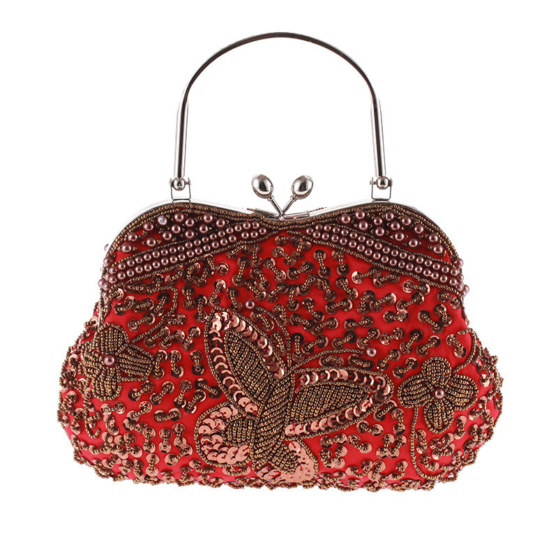 Bead Embroidery Pure Handicraft Bag Evening Banquet Classical Bag