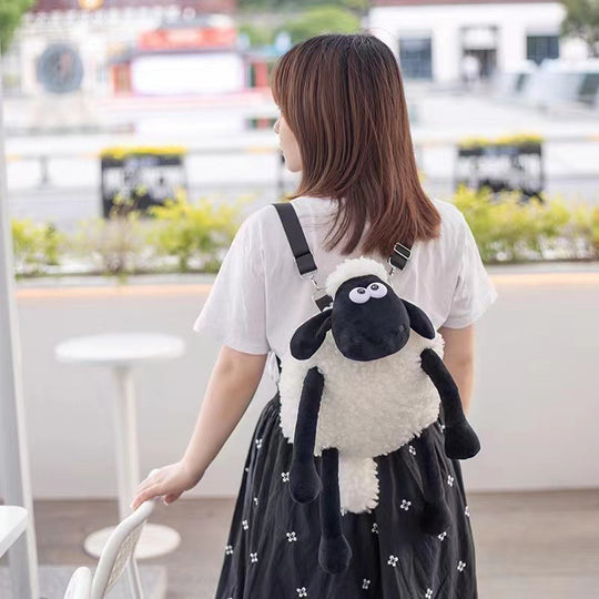 Plush Toy Cute Cartoon Mianyang Cotton Shoes Black And White Backpack