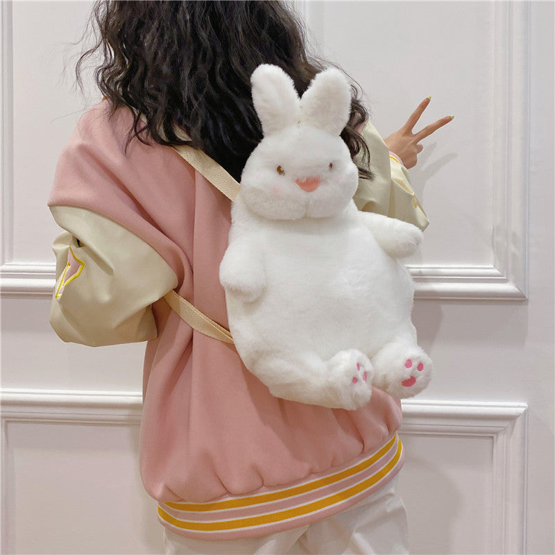 Plush Little Duck Rabbit Women's Cute Small Backpack