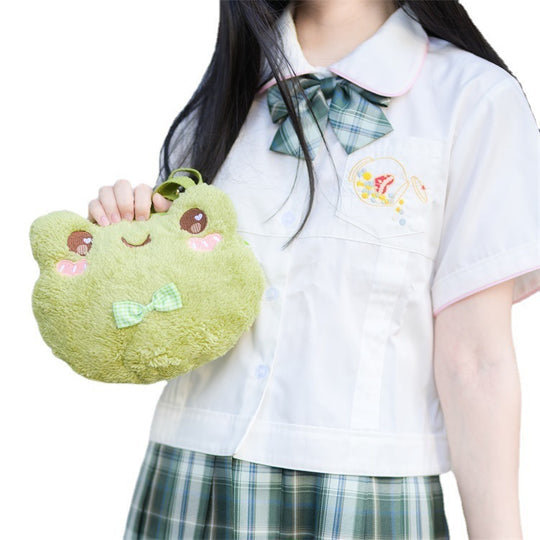 Girls Backpack Doll Frog Plush Toy Doll
